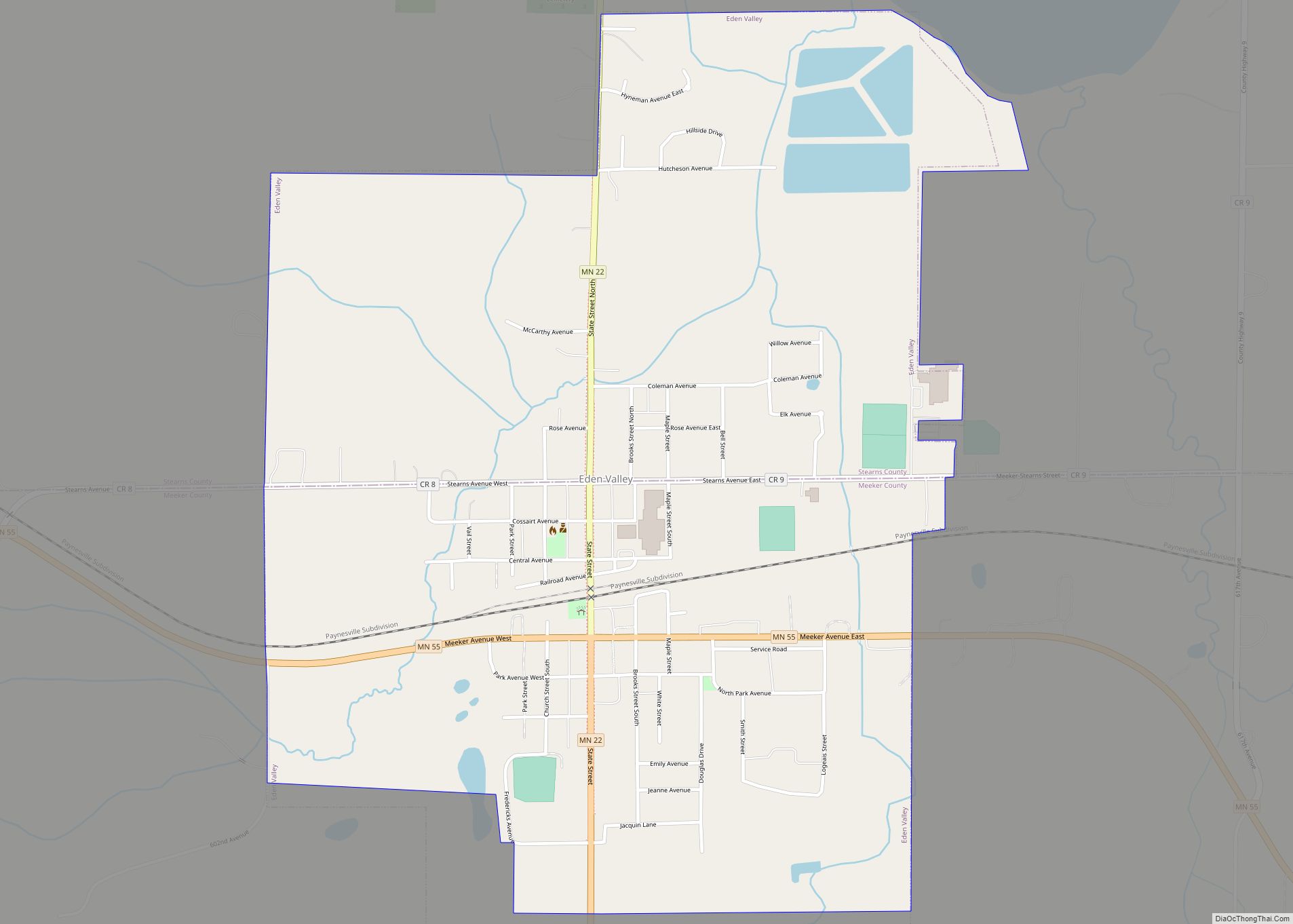 Map of Eden Valley city