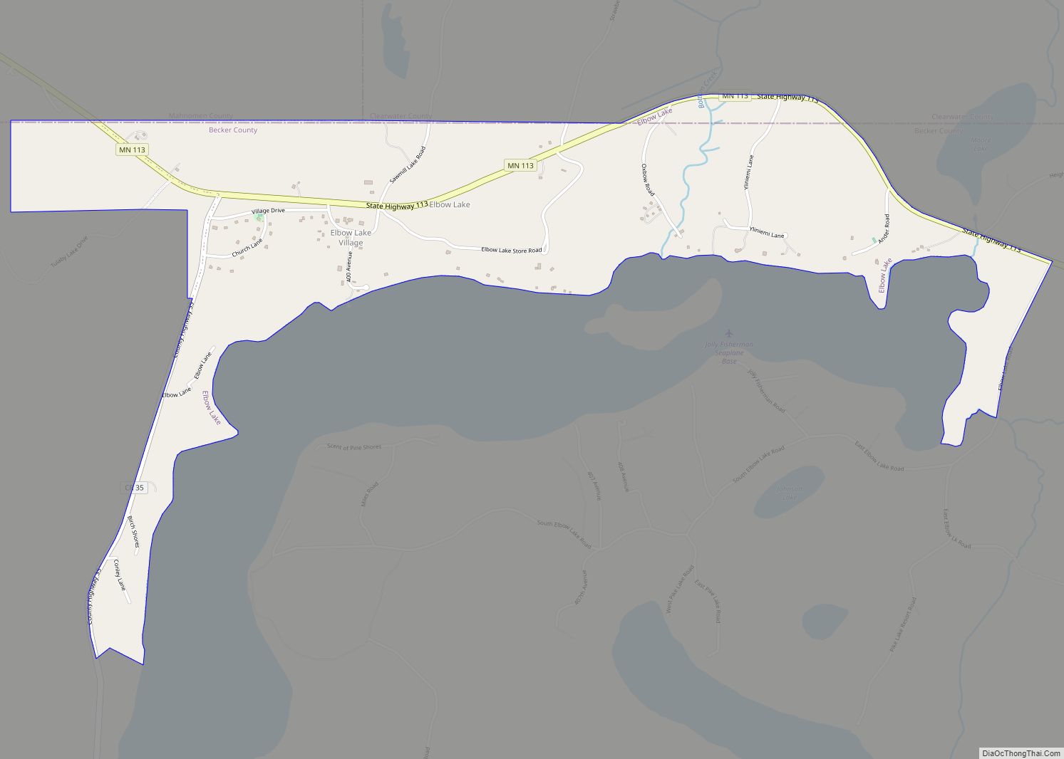 Map of Elbow Lake CDP