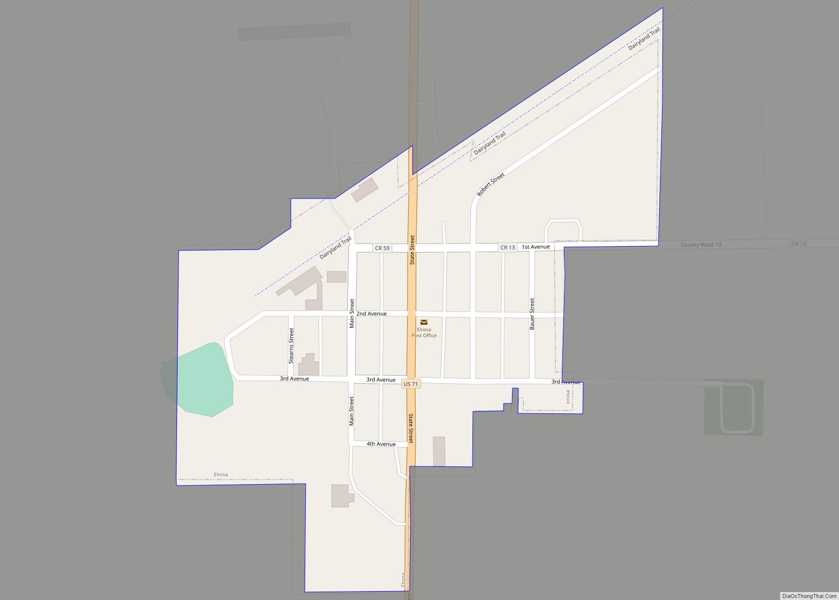 Map of Elrosa city