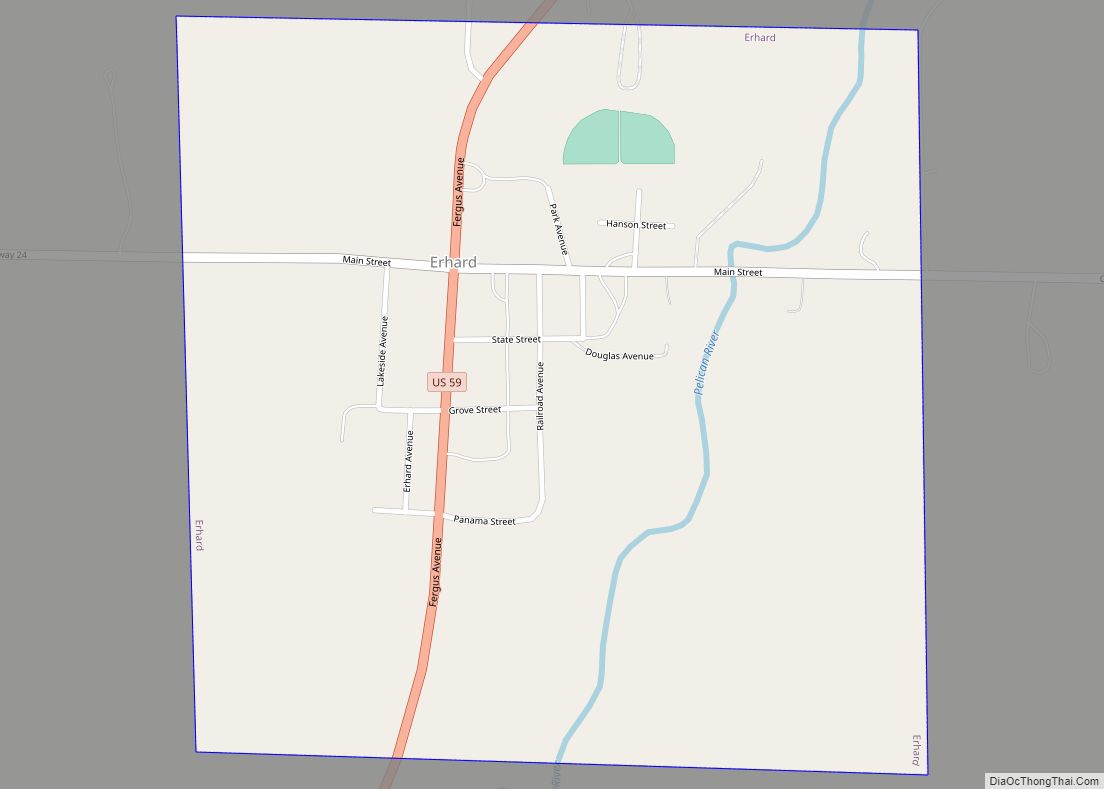 Map of Erhard city