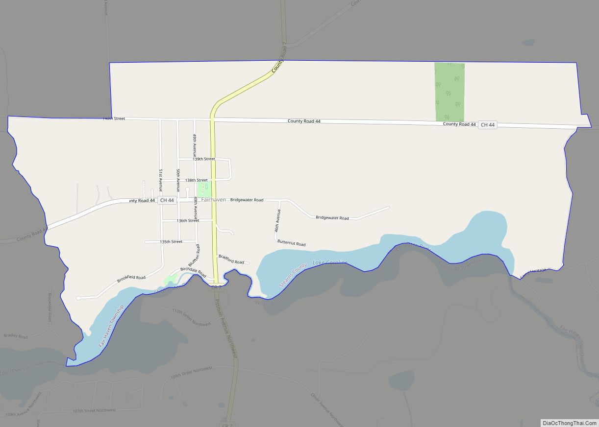 Map of Fairhaven CDP, Minnesota