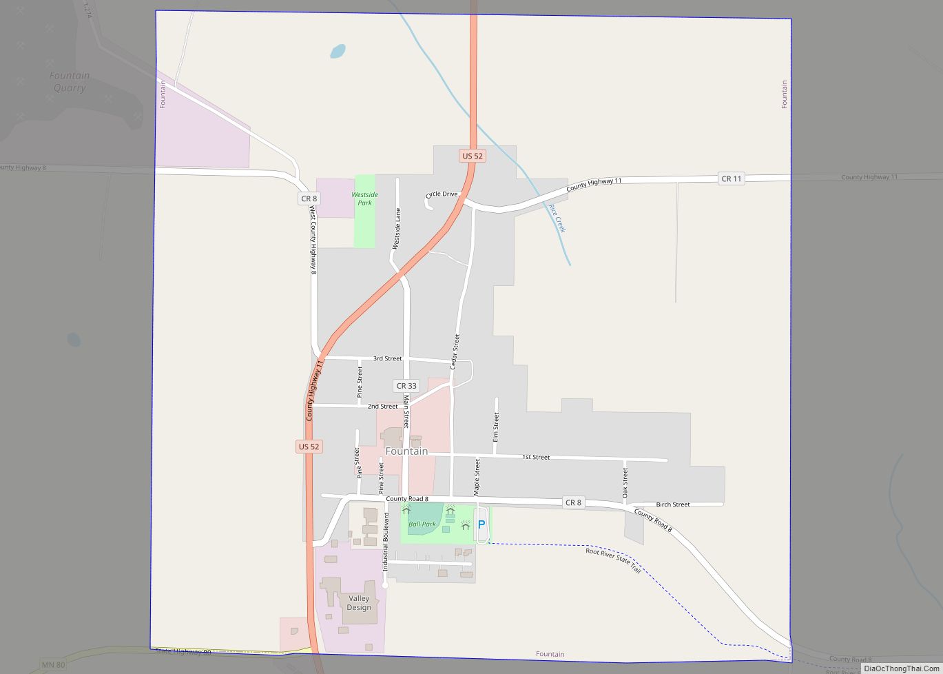 Map of Fountain city, Minnesota