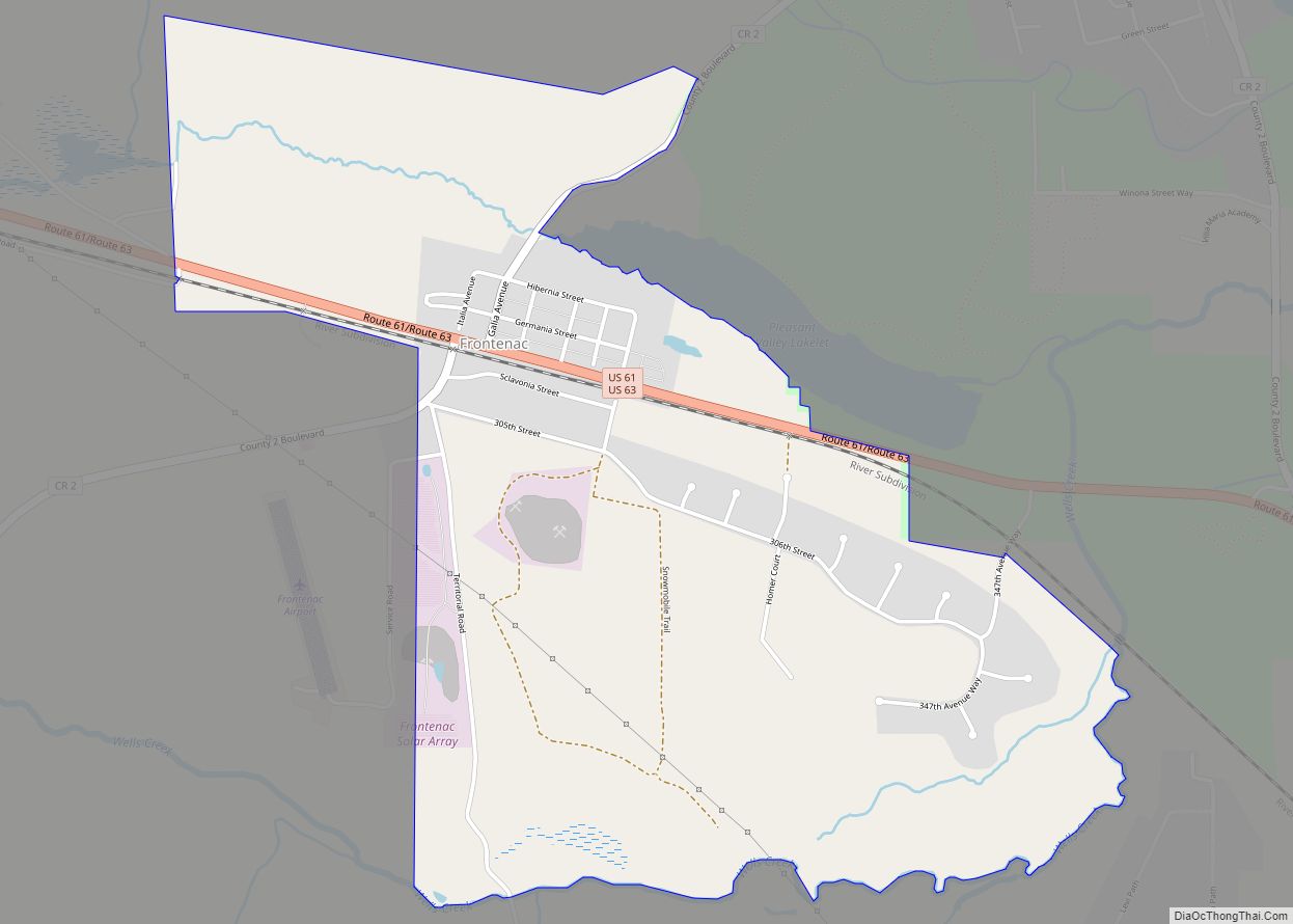 Map of Frontenac CDP, Minnesota