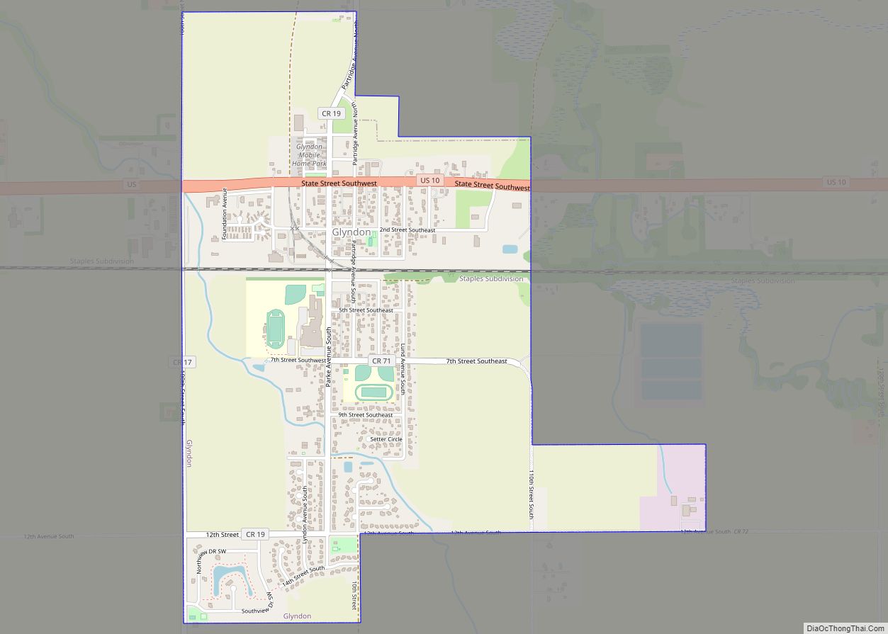 Map of Glyndon city