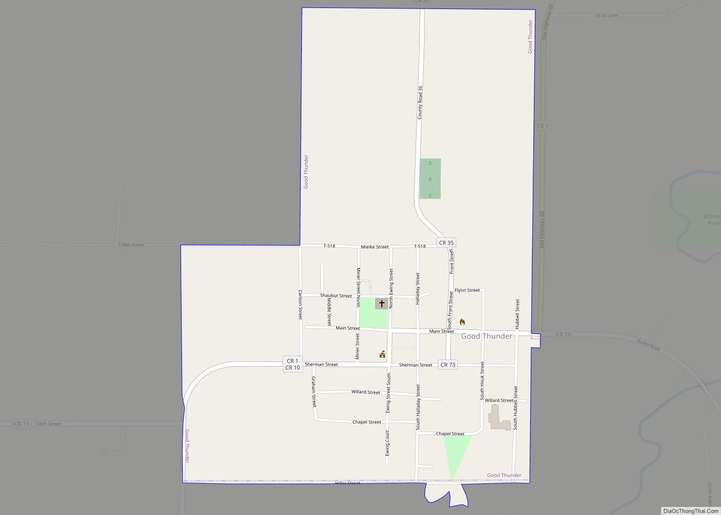 Map of Good Thunder city