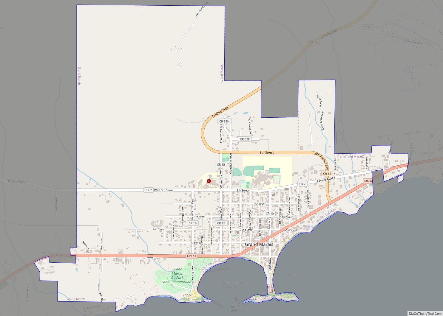 Map of Grand Marais city