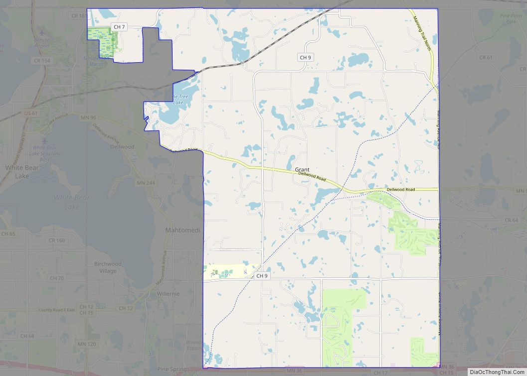 Map of Grant city, Minnesota