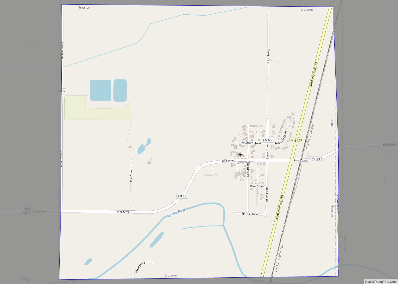 Map of Grasston city