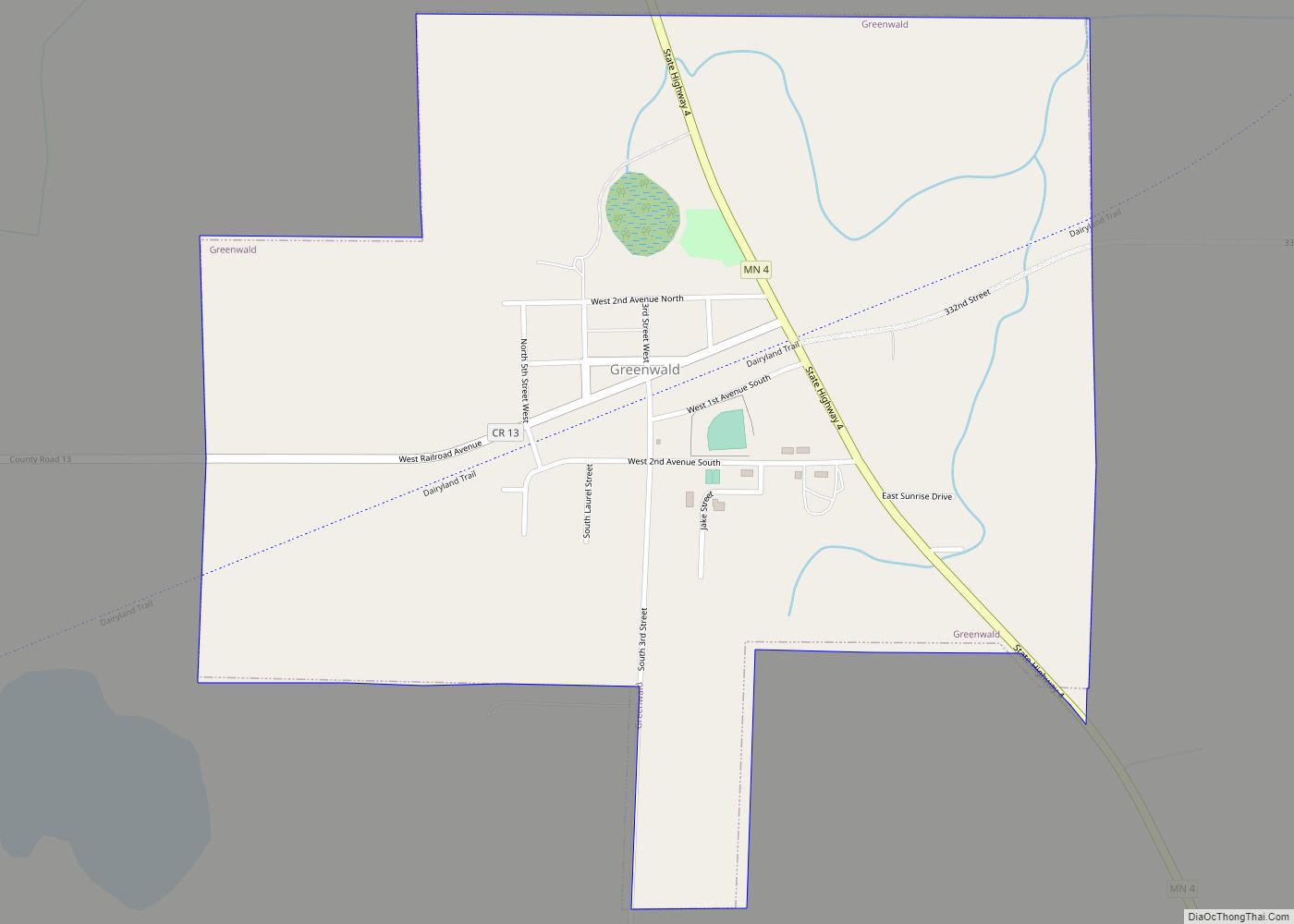 Map of Greenwald city