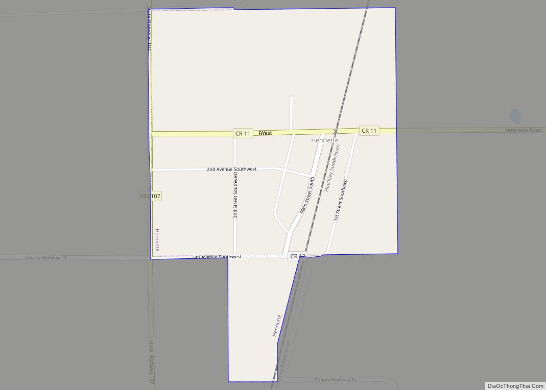 Map of Henriette city