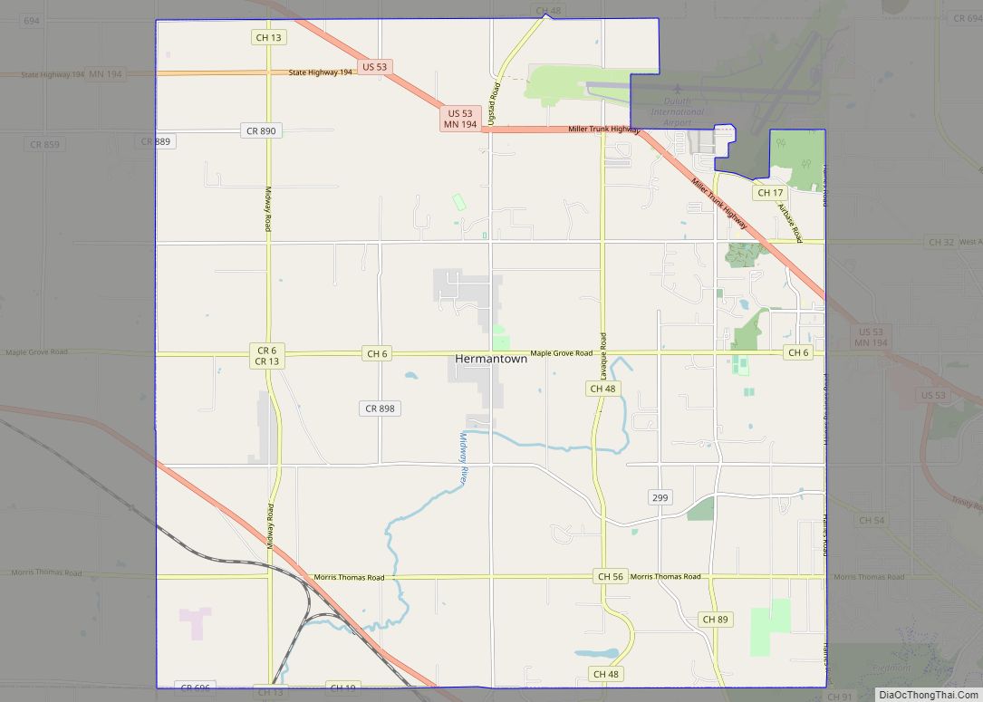 Map of Hermantown city