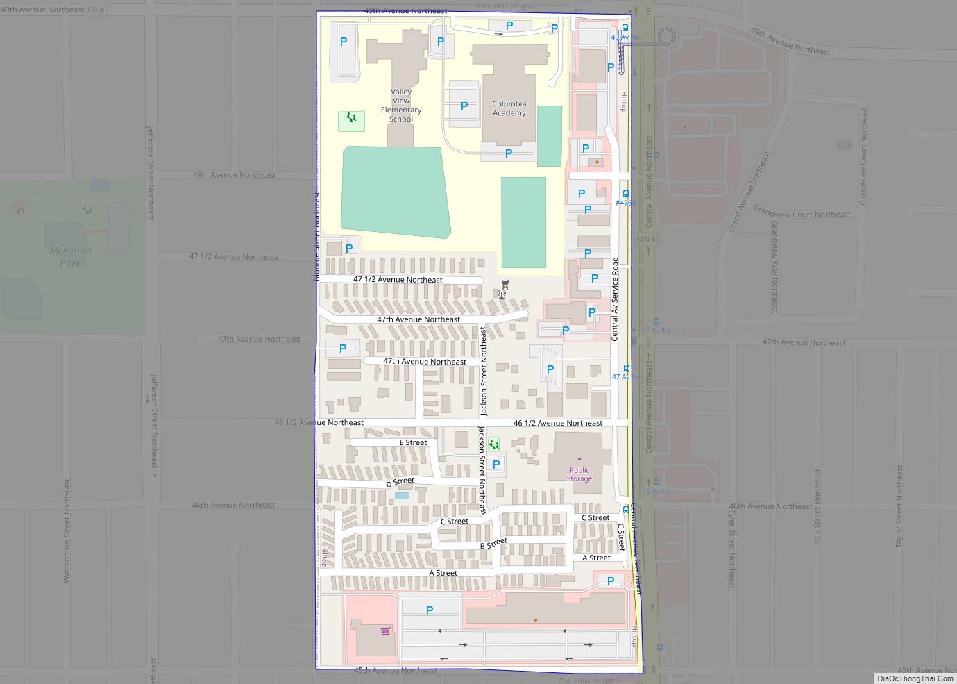 Map of Hilltop city, Minnesota