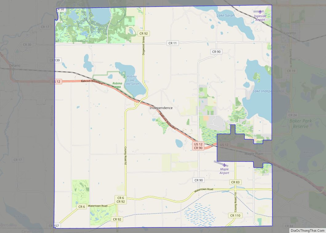 Map of Independence city, Minnesota