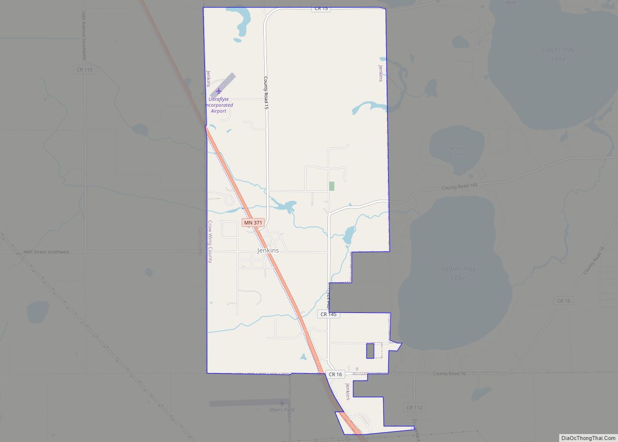 Map of Jenkins city, Minnesota