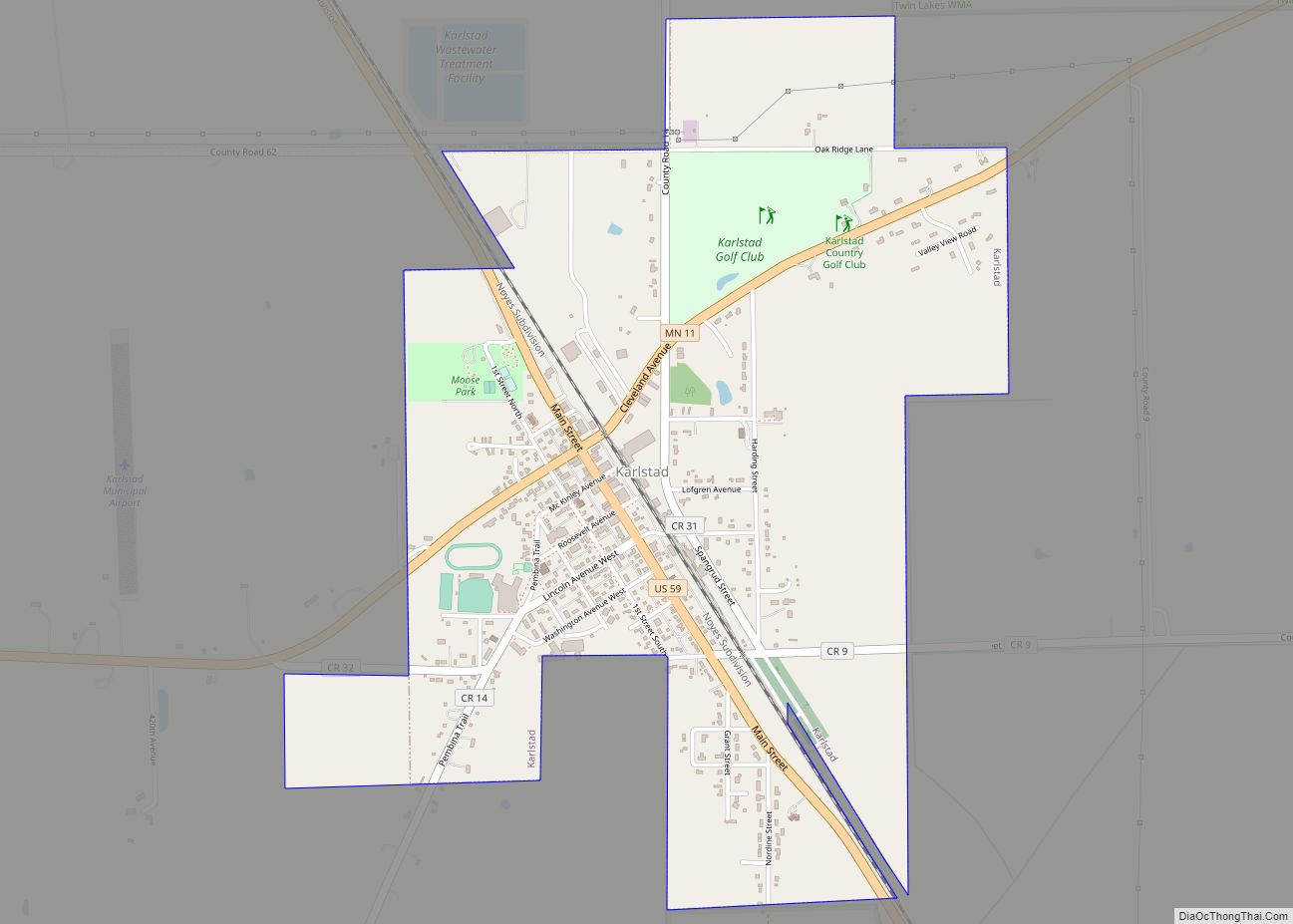 Map of Karlstad city