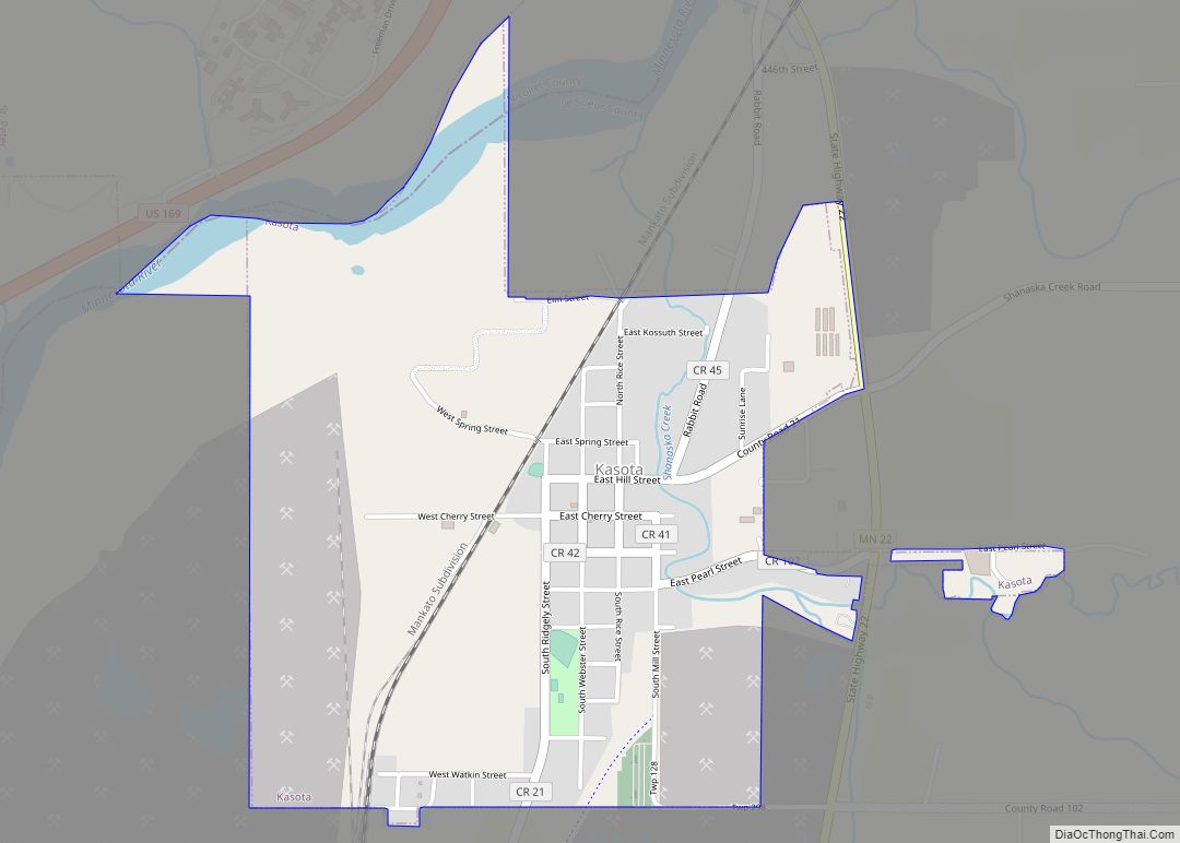 Map of Kasota city