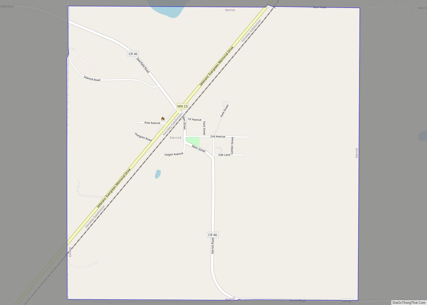 Map of Kerrick city