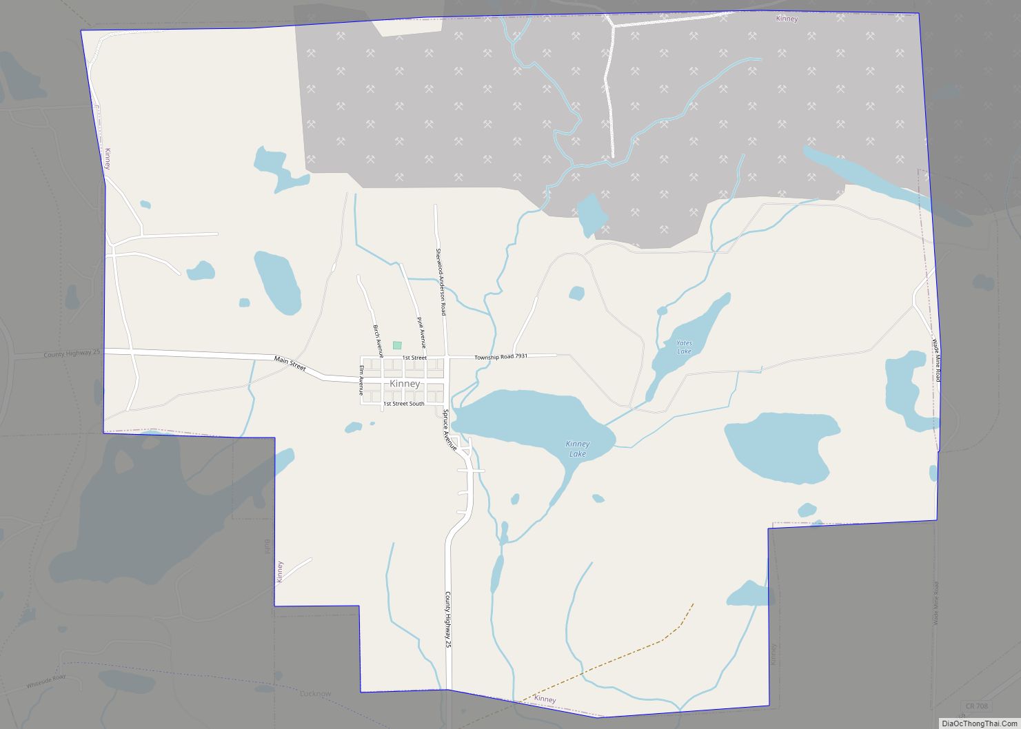 Map of Kinney city