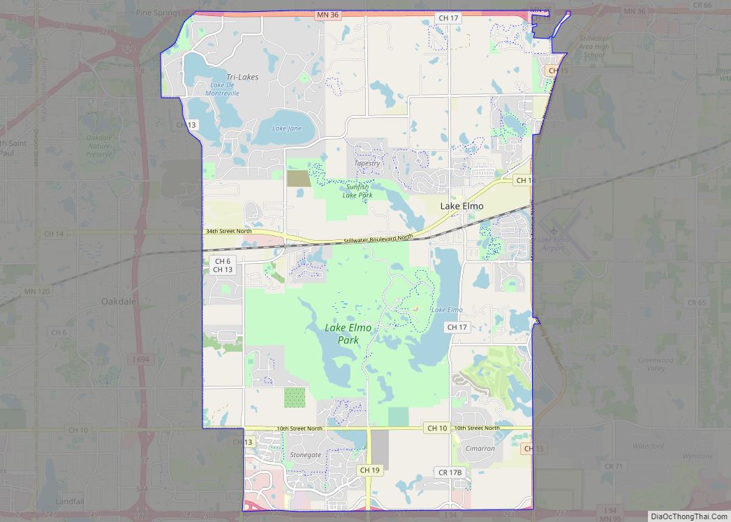 Map of Lake Elmo city