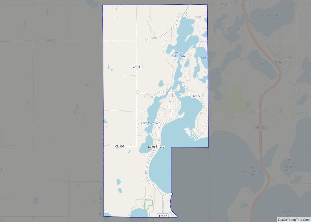 Map of Lake Shore city, Minnesota