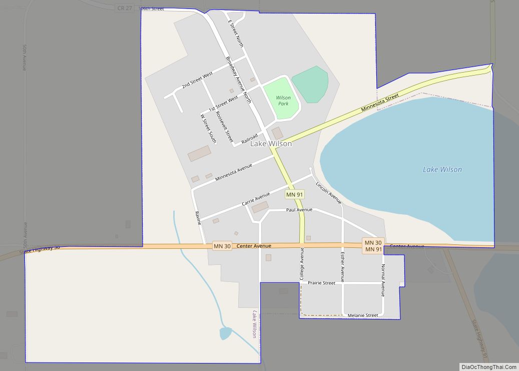 Map of Lake Wilson city