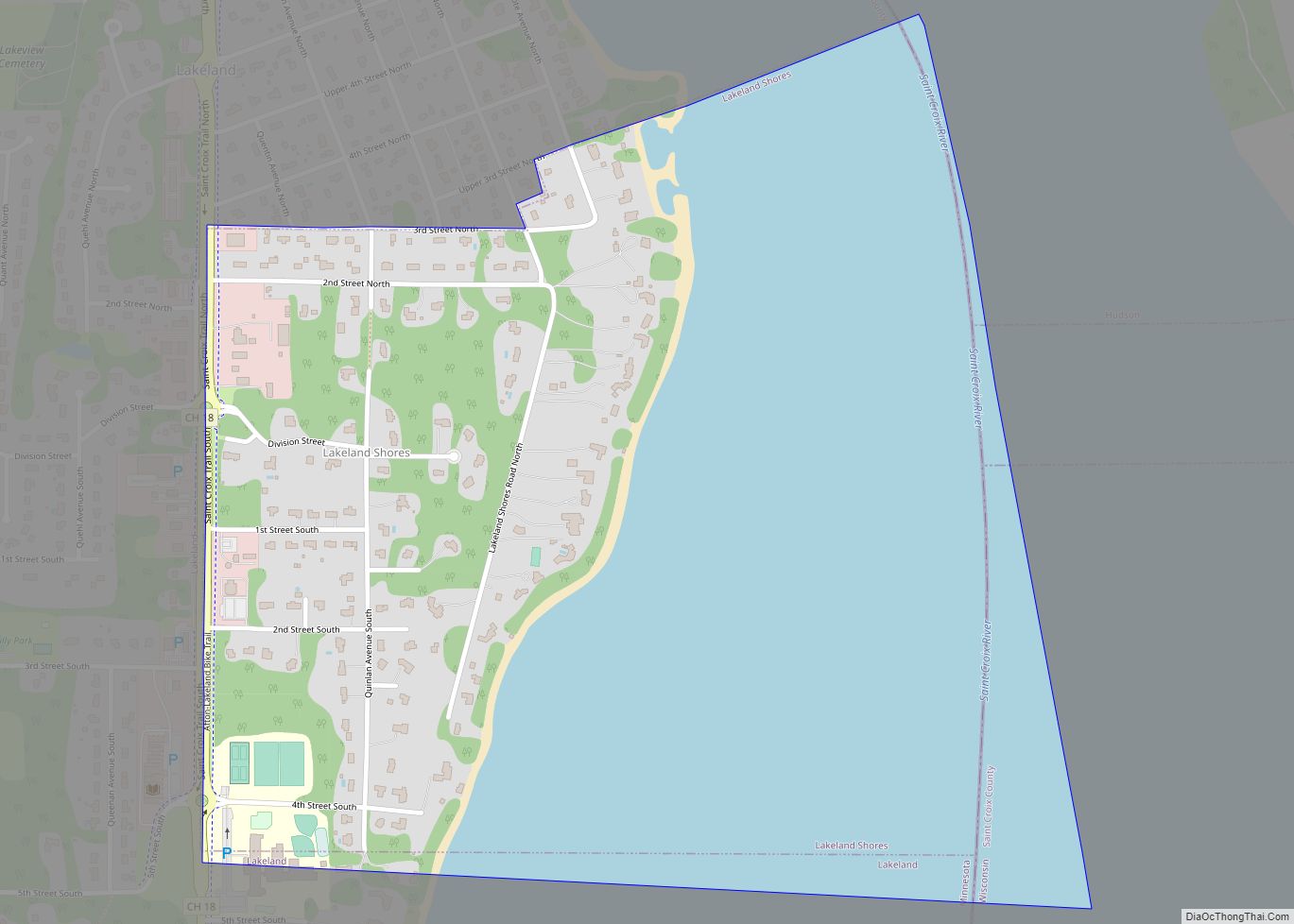 Map of Lakeland Shores city