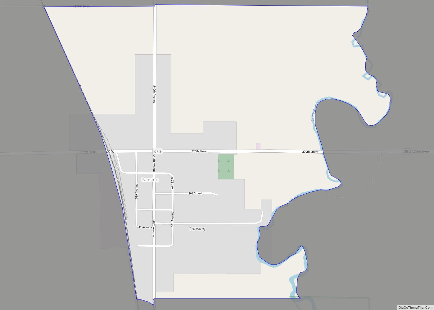 Map of Lansing CDP, Minnesota