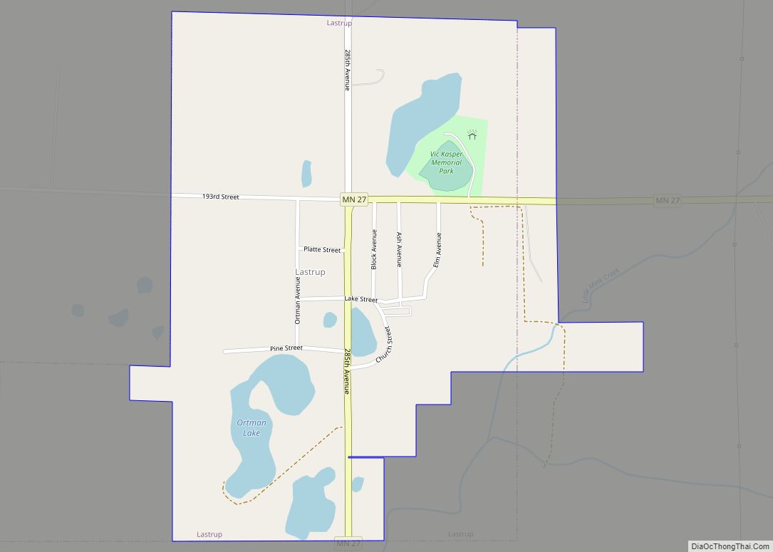 Map of Lastrup city