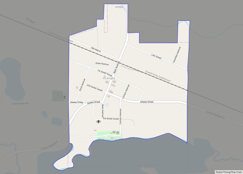 Map of Lengby city