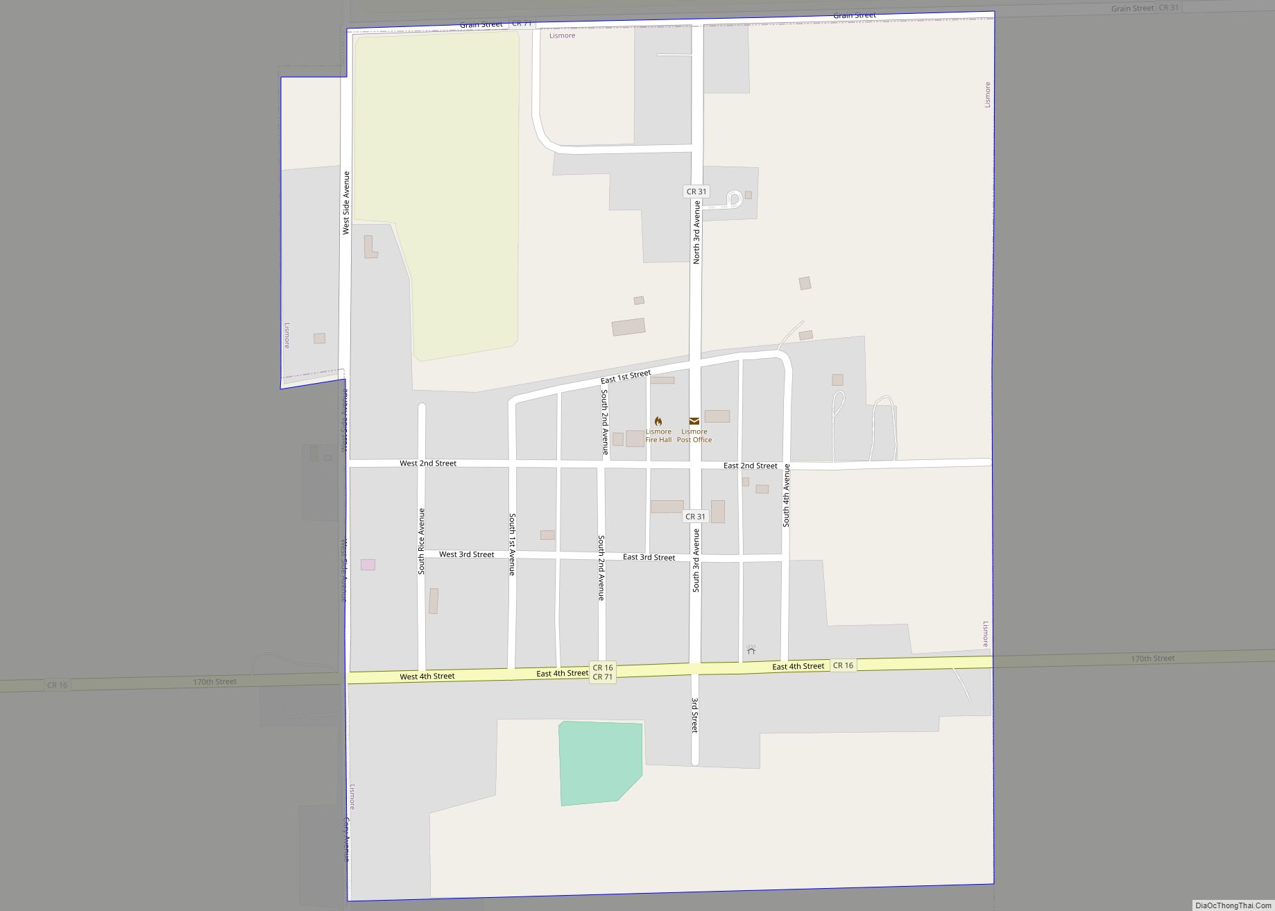 Map of Lismore city