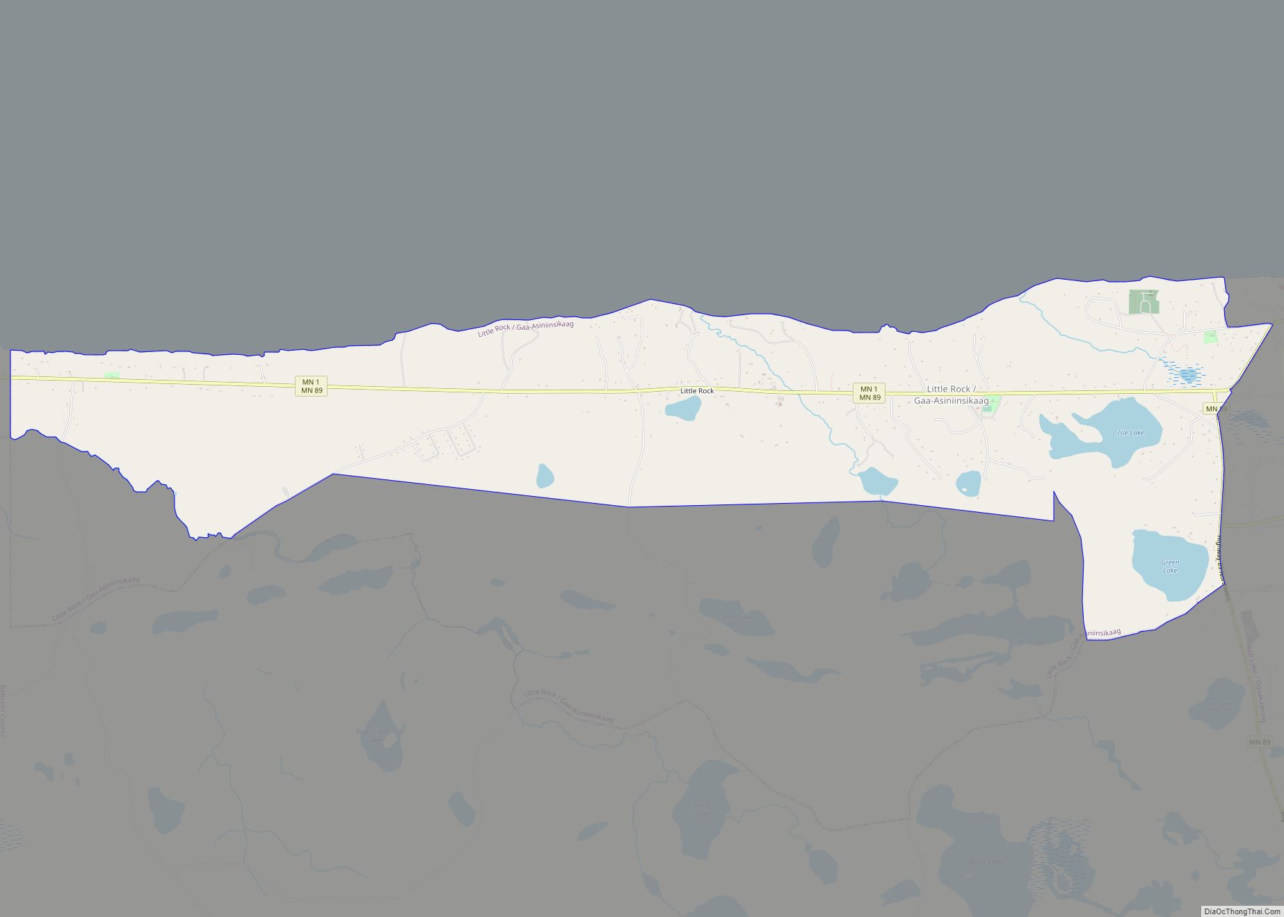 Map of Little Rock CDP, Minnesota