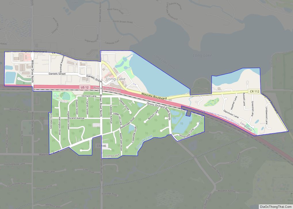 Map of Long Lake city, Minnesota