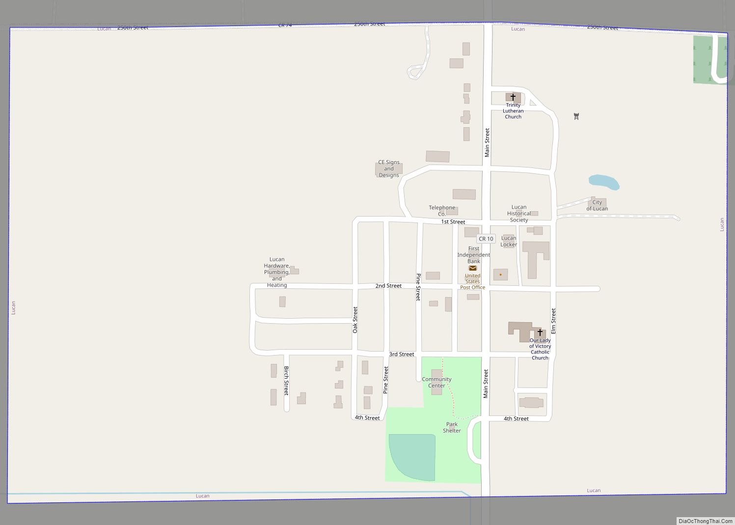 Map of Lucan city