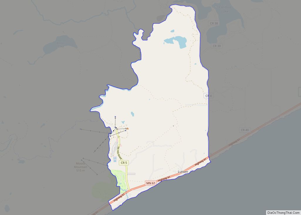 Map of Lutsen CDP