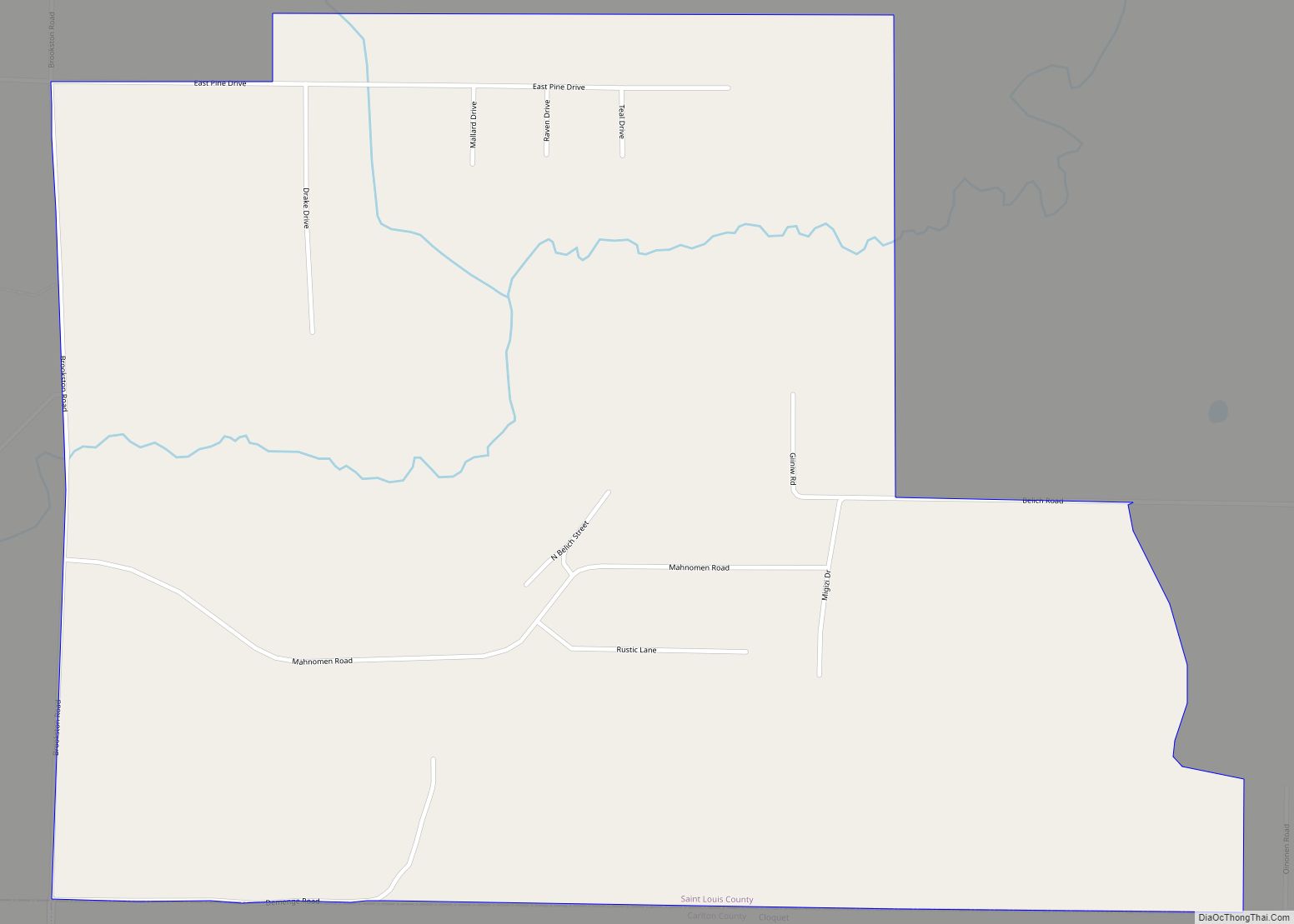 Map of Mahnomen CDP