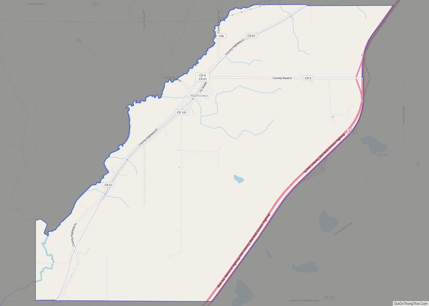 Map of Mahtowa CDP