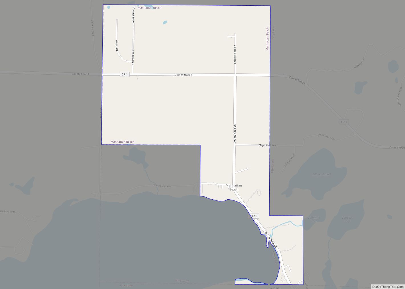 Map of Manhattan Beach city, Minnesota