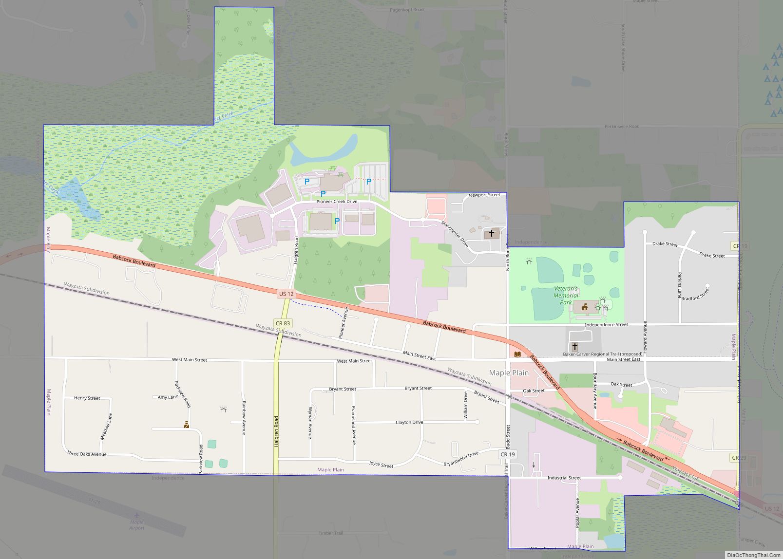 Map of Maple Plain city