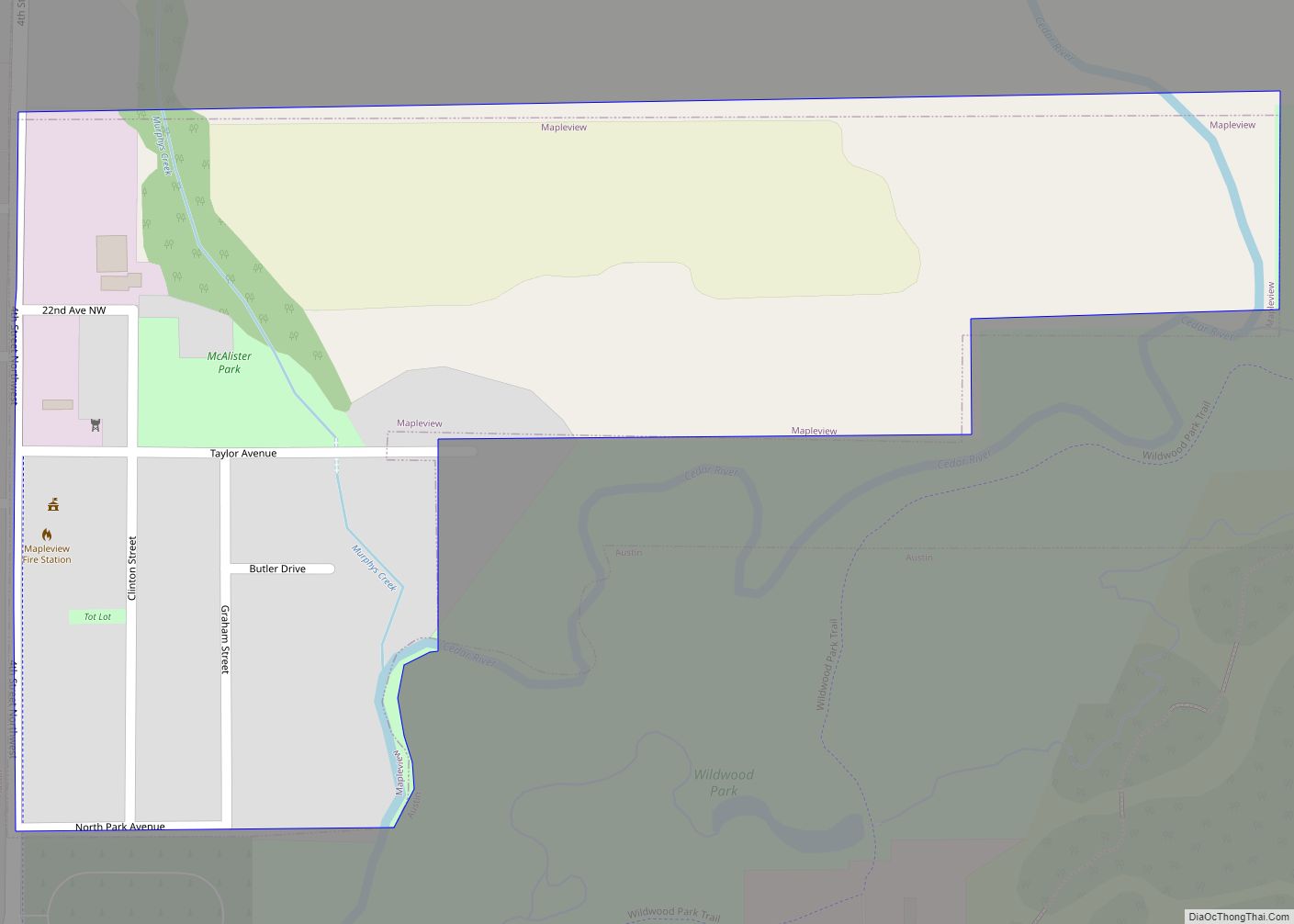 Map of Mapleview city