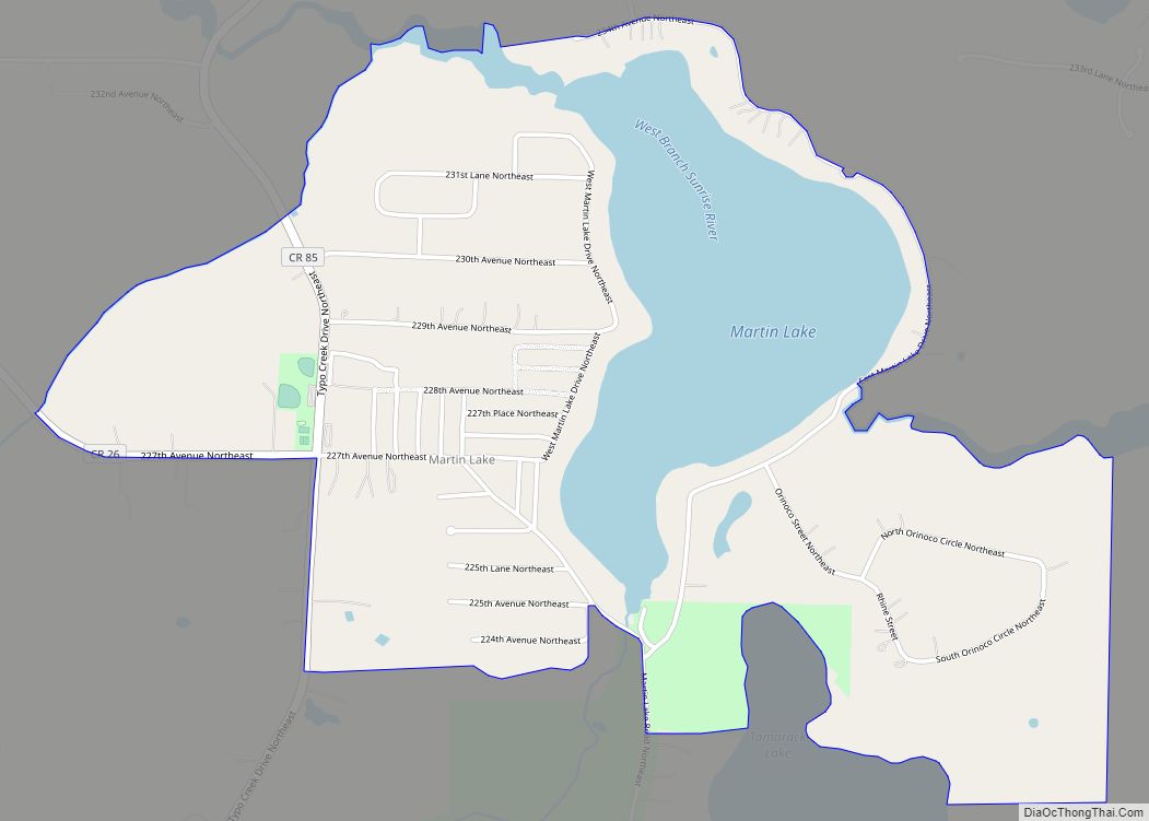 Map of Martin Lake CDP