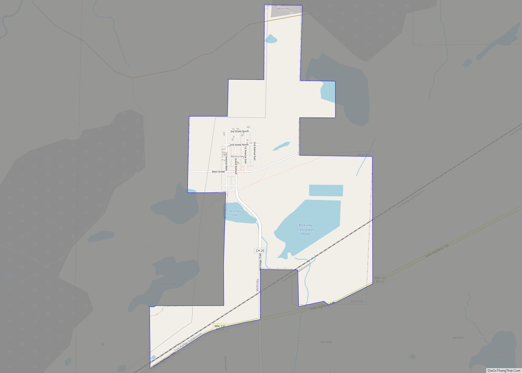 Map of McKinley city