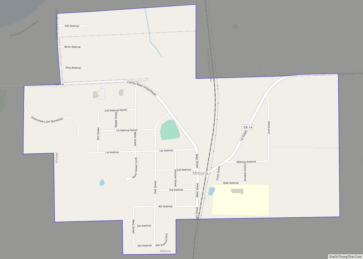 Map of Miltona city