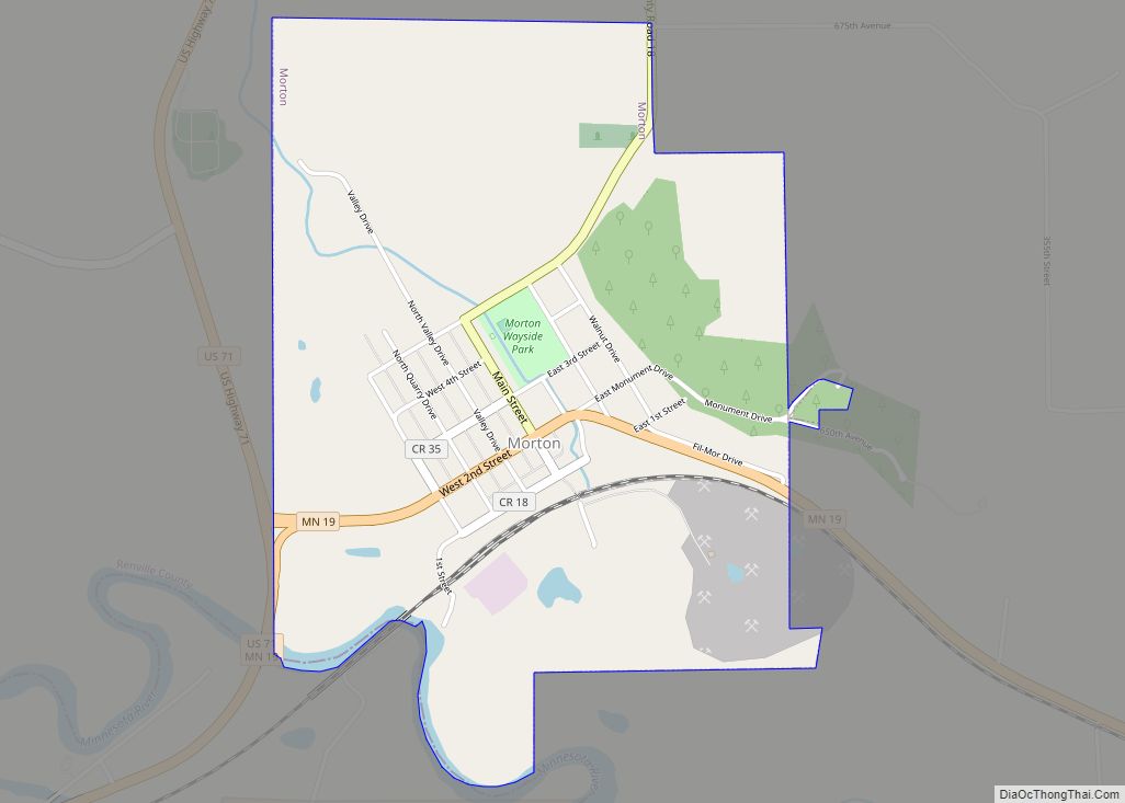 Map of Morton city, Minnesota