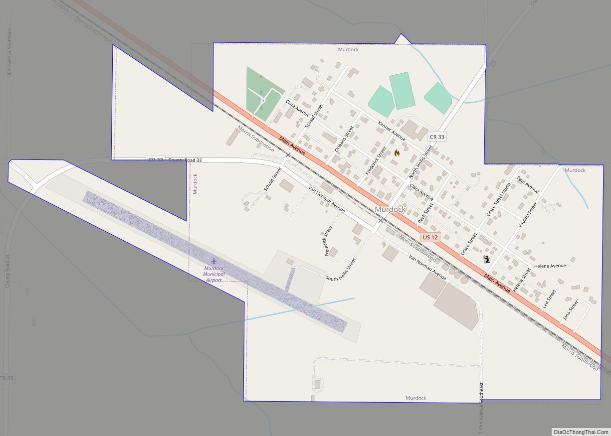 Map of Murdock city, Minnesota