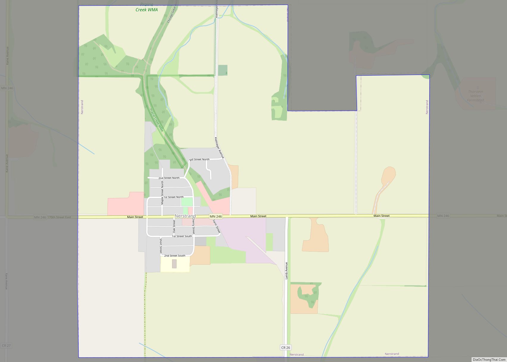 Map of Nerstrand city