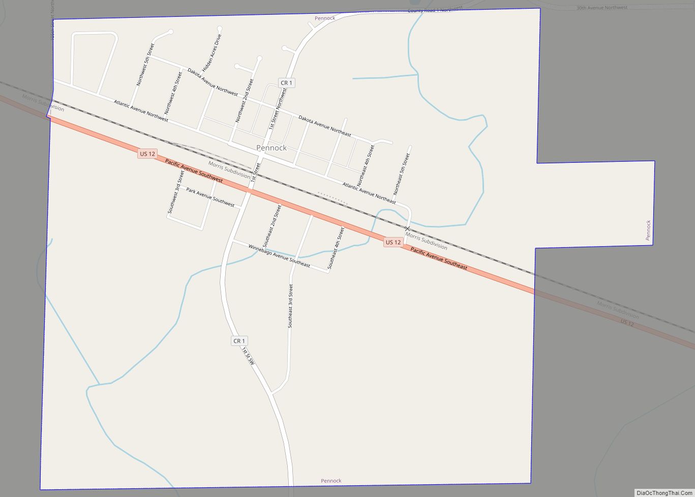 Map of Pennock city