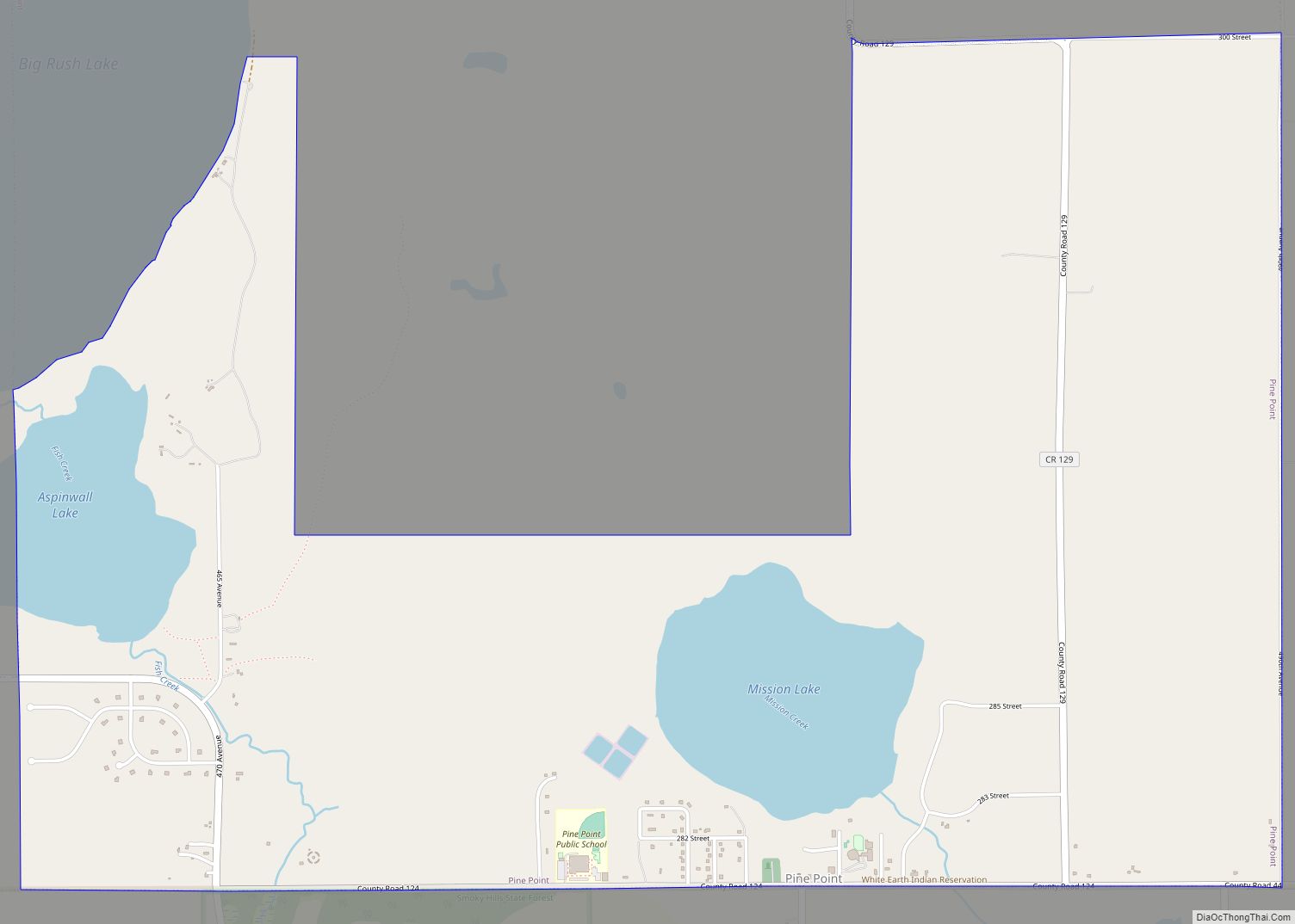 Map of Pine Point CDP