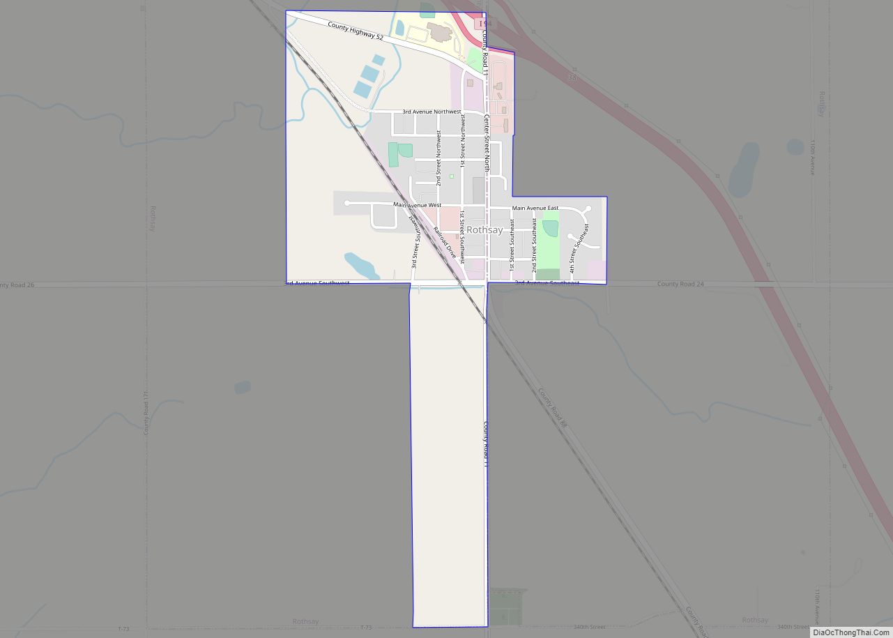 Map of Rothsay city