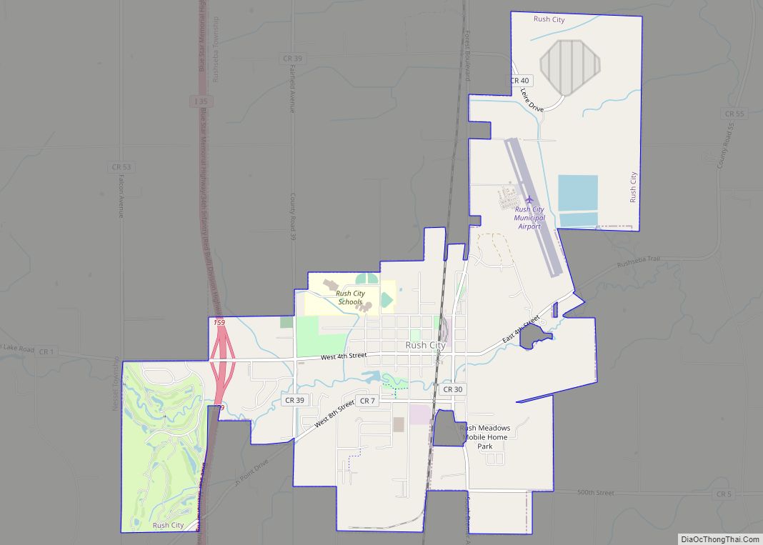 Map of Rush City