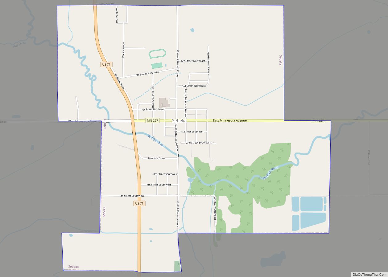 Map of Sebeka city